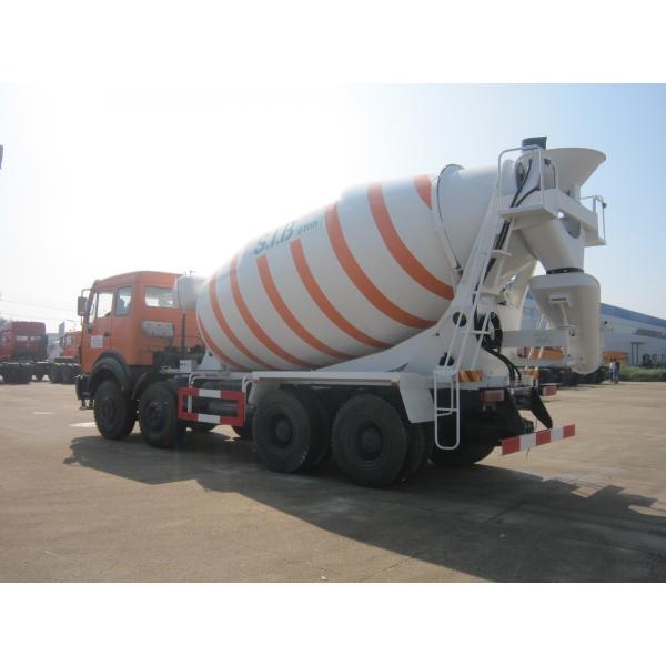 Quality Beiben 8X4 Self Loading Concrete Mixer Truck 12 Cubic Meter High Efficiency for sale