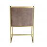 China Hot selling gold stainless steel dining chair velvet upholstery armrest chair for living room factory