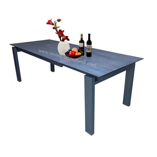 Quality HPL Topped Extension Dining Table , Modern Rectangle Dining Table Adjustable Foot for sale