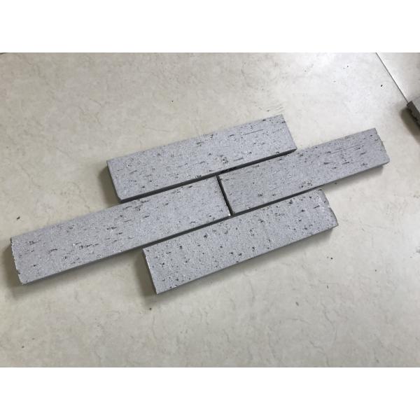 Quality Grey Color M25340 Split Face Brick Tiles For Exterior With Rough Surface for sale