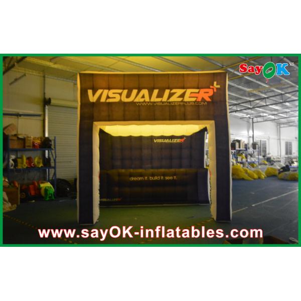 Quality Inflatable Family Tent Nightclub Costomized Led Inflatable Cube Tent For Exhibition With Groove for sale
