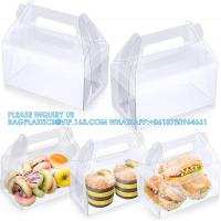 China Clear Gable Bakery Gift Boxes With Cardboard, Clear Gable Boxes With Cardboard, Dessert Cookie Pastry Cupcak factory
