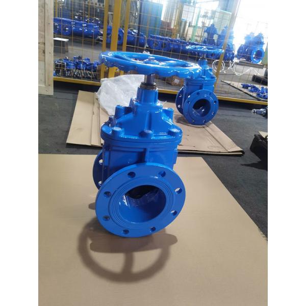 Quality PN10 Flanged DIN F4 Gate Valve Resilient Seated Valves Ductile Iron for sale