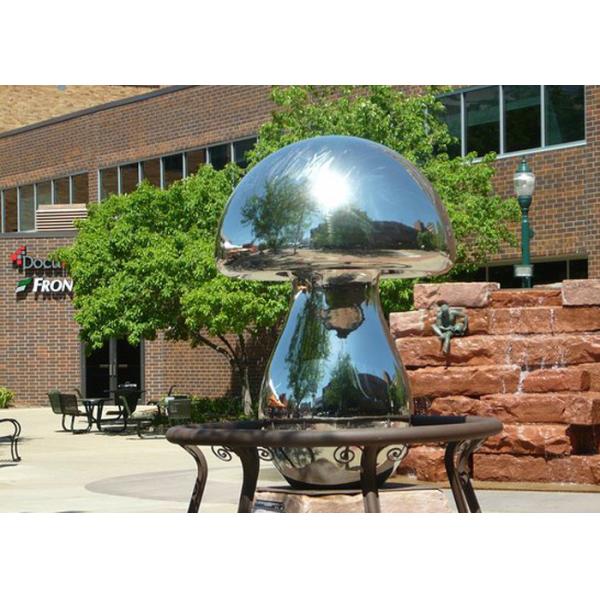Quality Mirror Polished Mushroom Famous Modern Art Sculptures Outdoor Garden Decor for sale