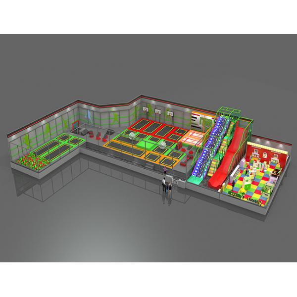 Quality Olympic Trampoline Park Equipment With Ninja Course OEM Available for sale