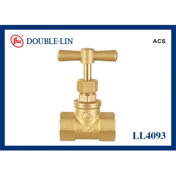 Quality T Handle Female X Female 1 Inch Brass Gate Valve for sale