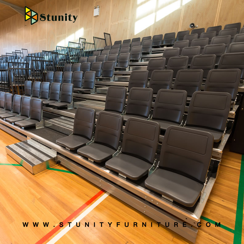 China STUNITY Water Resistant Retractable Fixed Stadium Seating factory