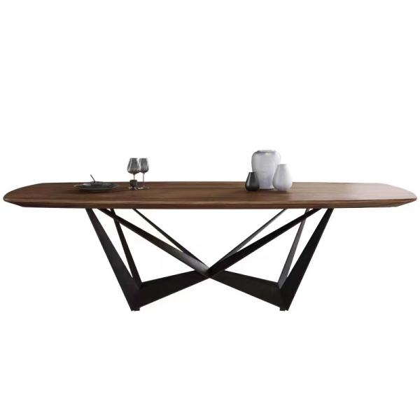 Quality Elegant Craft Industrial Wood Dining Tables 750mm Hight Rectangle Timeless for sale