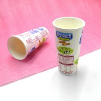 China 4oz 5oz Frozen Yogurt Paper Cups Ice Cream Foil Seal Lid Odorless factory