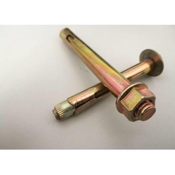 Quality carbon steel material flange nut sleeve anchor good quality yellow zinc plated for sale