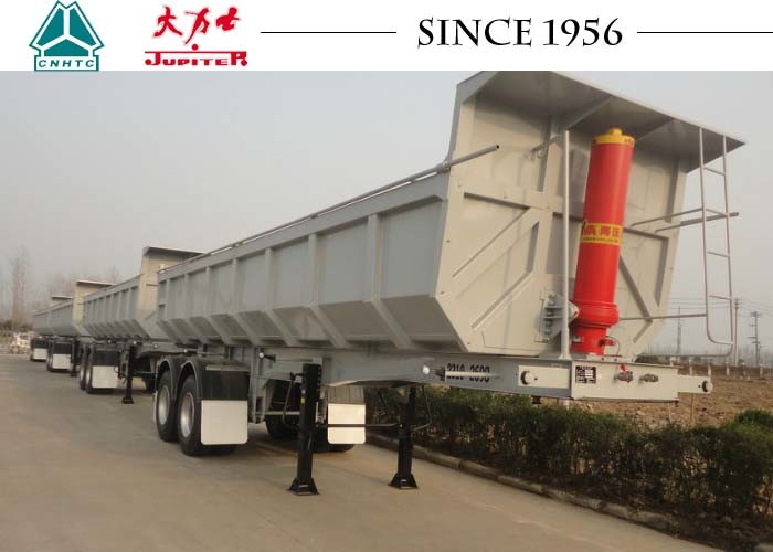 China Heavy Duty Dual Axle Tipper Trailer , Tipper Semi Trailer 20-40 M³ Capacity factory