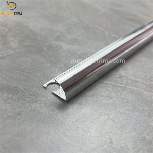 Quality 12.5mm Silver Aluminium Tile Edging Strip custom Metal Tile Border for sale