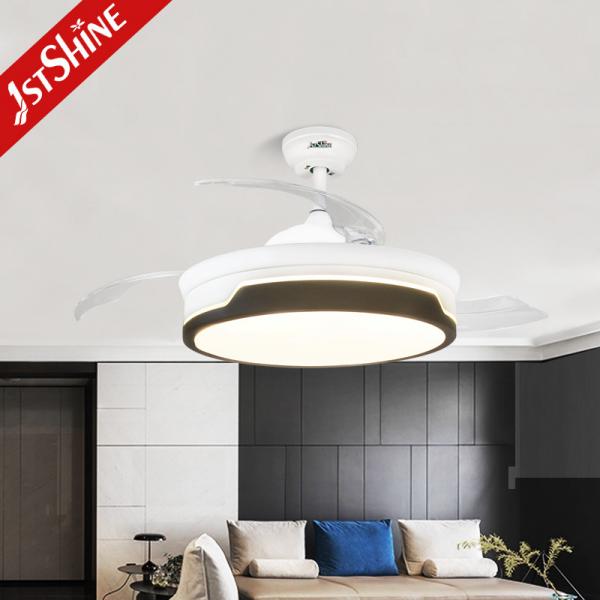 Quality Modern Retractable DC 65W Smart Ceiling Fan Light Dimmable 5 Speed for sale