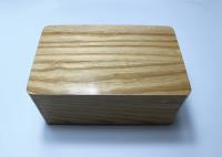 China Custom Made Small Wooden Gift Boxes , High Gloss Natural Wood Boxes With Hinged Lids factory