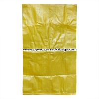 Quality Anti-slip Yellow Polypropylene Virgin PP Woven Bag Sacks for Packing Cement , Coal , Malt for sale