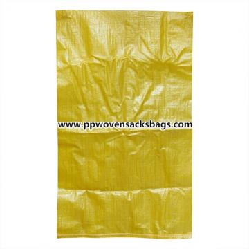 Quality Anti-slip Yellow Polypropylene Virgin PP Woven Bag Sacks for Packing Cement , for sale