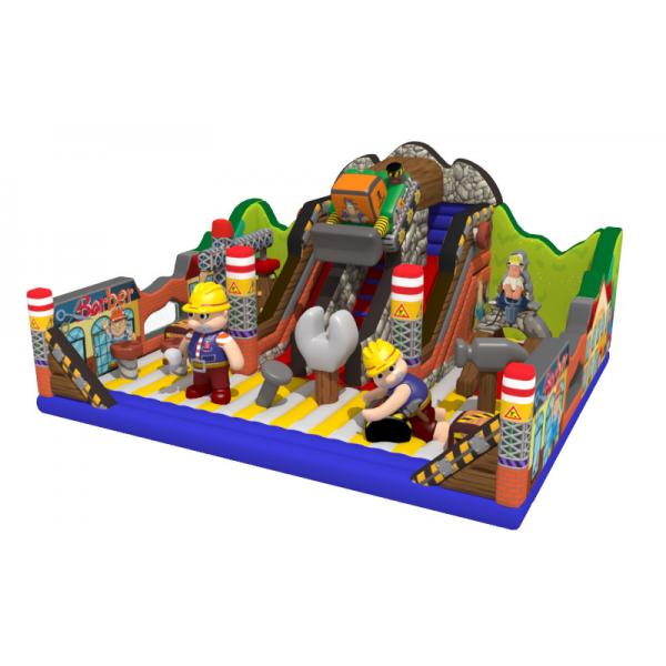 Quality Building Themed Inflatable Fun City Simulate Construction Place Waterproof PVC Material for sale