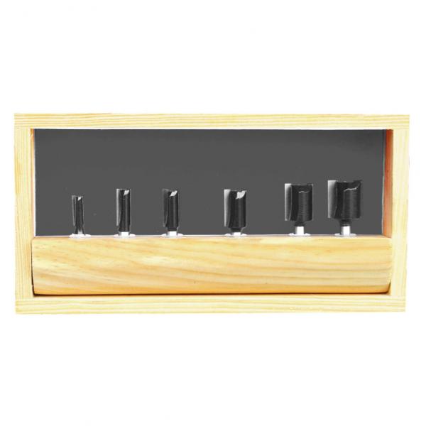 Quality Straight 6pcs TCT Router Bit Set With 1/4 Or 1/2 Shank Betop Tools for sale