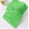 China OEM Microfiber Dish Cloth Green Ultrasonic Trimming Coral Fleece 600gsm factory