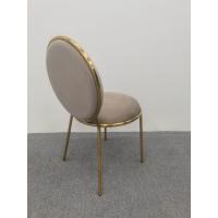 China Brown velvet dining chair round Back Chair cheap round dining table and chairs factory
