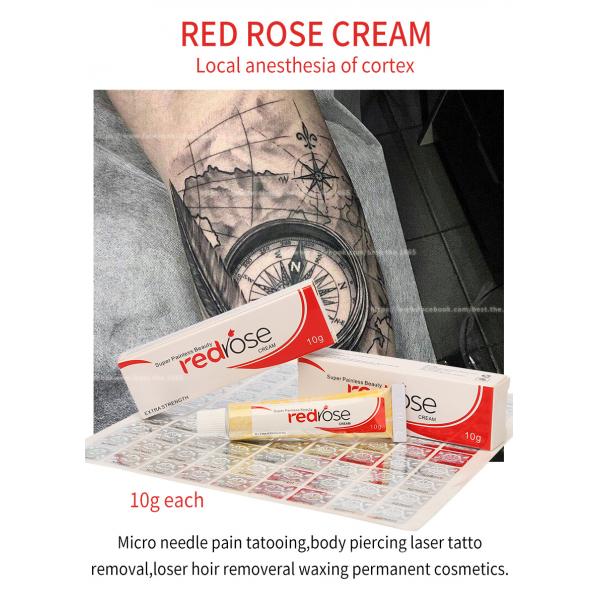 Quality Red Rose Numb Anesthetic Cream 10g Permanent Makeup Lidocaine Numbing Cream Apply For 20 Mins Numb For 5-6 Hours for sale