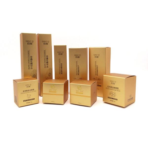 Quality Rose Gold Custom Cosmetic Packaging Boxes For Nutritive Skin Care Products for sale