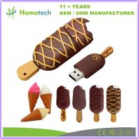 China Gift Cartoon Customized USB Flash Drive Ice Cream Shape 16GB PVC Plastic Flash Memory Sticks factory