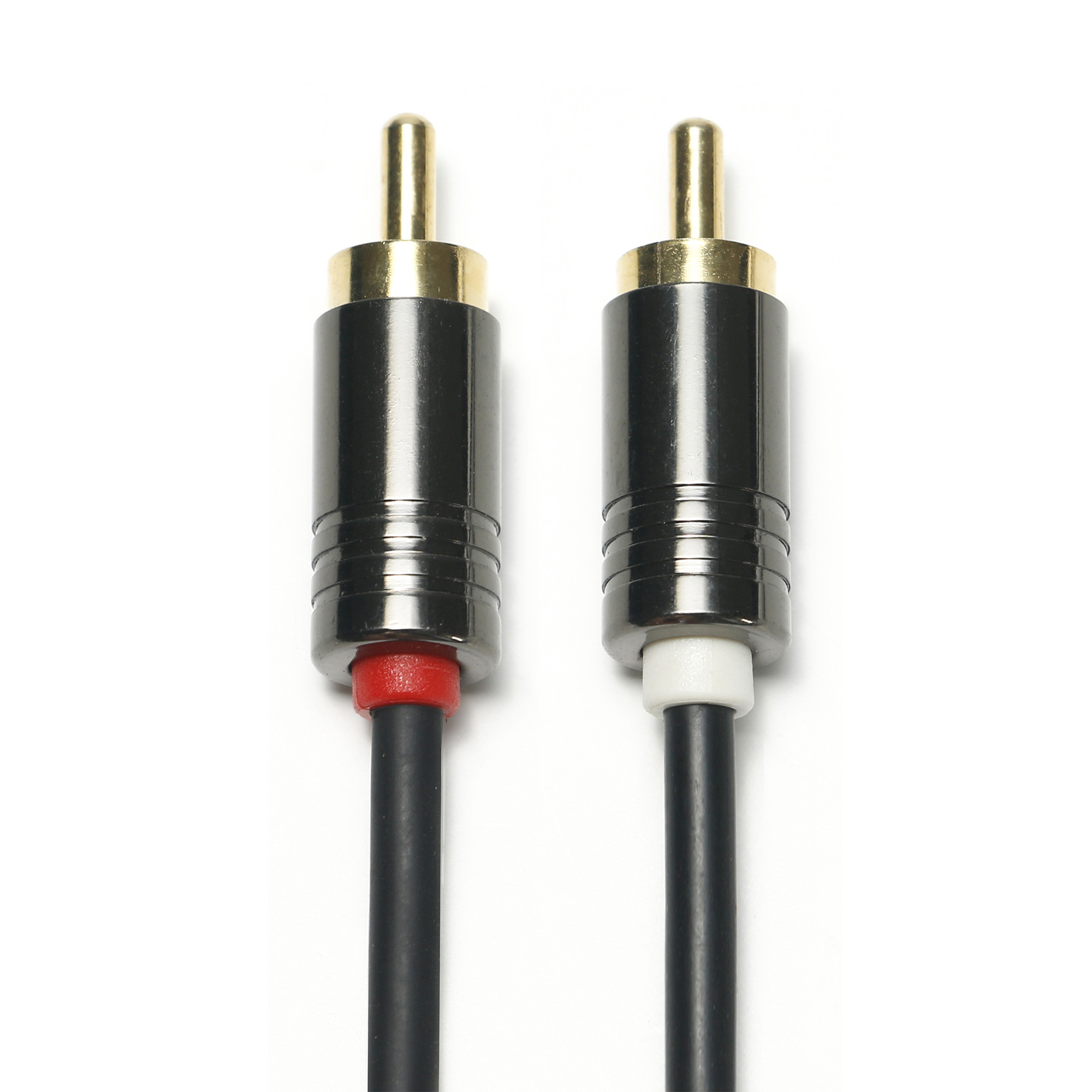 China RCA Digital Audio Cable 3.5MM PVC Plated Black Aluminum Alloy ShellQuality For Soundbar 0.5M Conector For Mini Soundbar factory