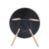 China 24.25Ibs MDF Dining Table Black Simple Round Dining Table 28.74In Height factory