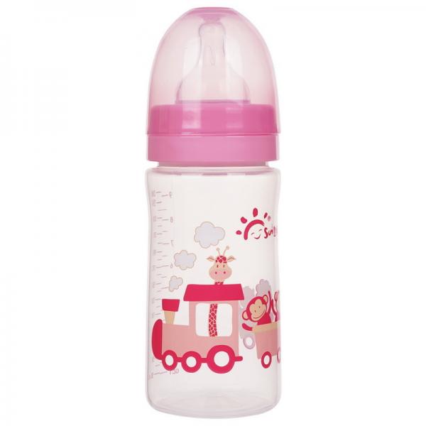 Quality Wide Neck 9oz 260ml Arc Silicone PP Baby Feeding Bottle for sale