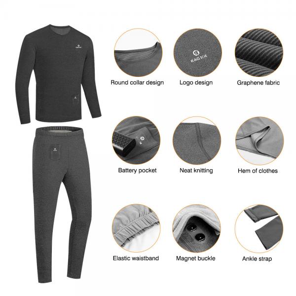 Quality Keep Warm Pajamas Set Winter Heating Thermal Underwear Sets Heated Long Johns​ for sale