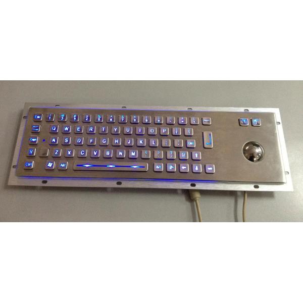 Quality Rugged Vandal Proof Metal PC Keyboard USB PS2 Interface Steel Mechanical Keyboard for sale