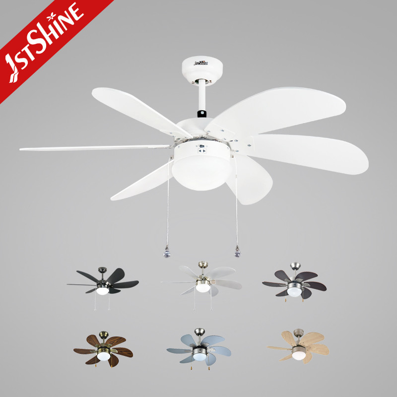 Quality Pull Chain Style 42 Inch LED Ceiling Fan With 6 MDF Blades for sale