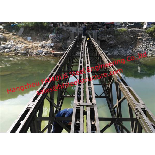 Quality Compact 200- Type Single Span Bailey Truss Bridge Quickly Installation For Army for sale