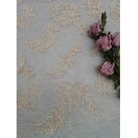 China Cording Lace 100% Polyester Embroidered Apparel Fabric factory