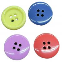China Chalk Plastic Resin Buttons 4 Hole 28L ODM Color For Garment Accessories factory