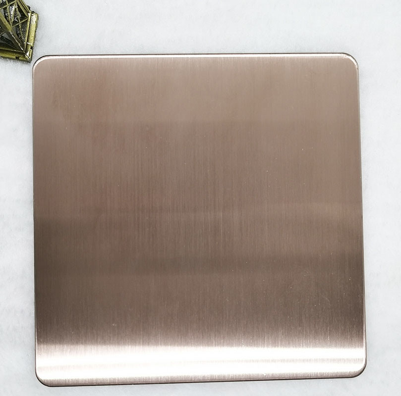 Quality JIS 304 No 4 Bronze Hairline Stainless Steel Sheet Wall Panels 1500mm for sale