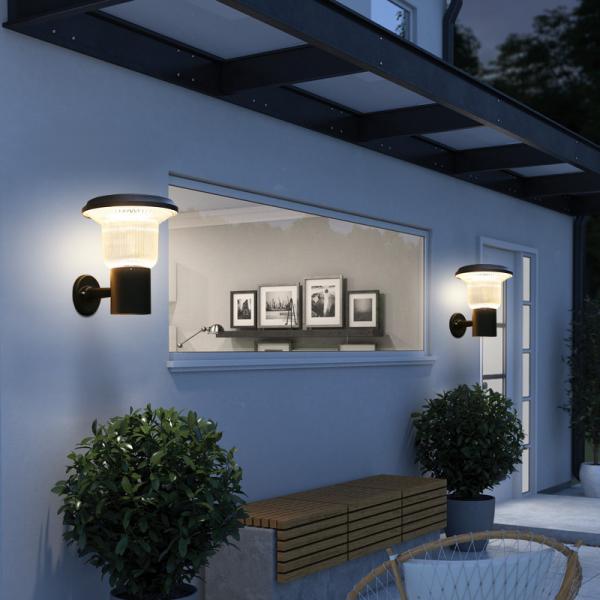 Quality 3000K 6000K LED Garden Solar Wall Light For Outdoor Step Fence for sale