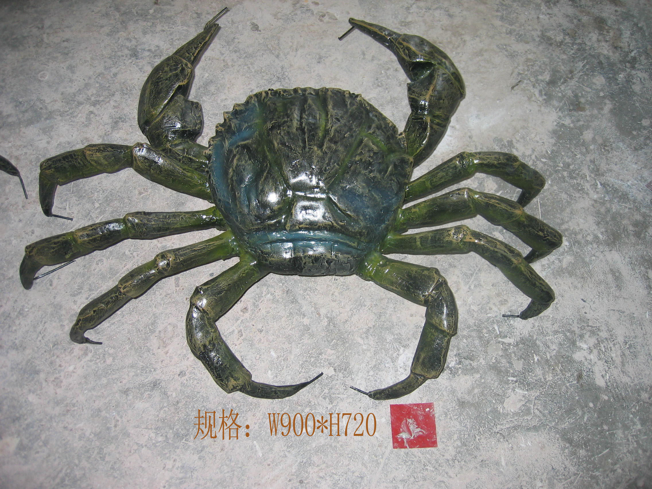 China Hairy Crab Resin Art Sculpture Spray Painted Outdoor Decoration factory