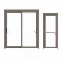 China Modern Tempered Glass Doors , Waterproof Sliding Aluminium Frame Doors for sale