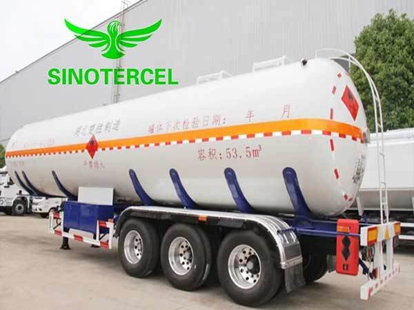 China Mn Steel Gas Tank Semi Trailer Fuel Tank 55000Liters Propane Semi Trailer factory