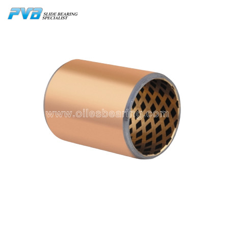 Quality Steel Back CuSn10Pb10 Bronze Alloy Graphite Filled Bimetal Bushing for sale