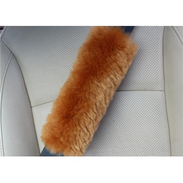Quality Fleece Seat Belt Pads For Toddlers , Comfortable Sheepskin Shoulder Strap Covers for sale