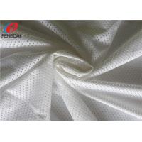 China White Colour Breathable Sports Mesh Fabric For Track Suit Polyester Mesh Fabric factory