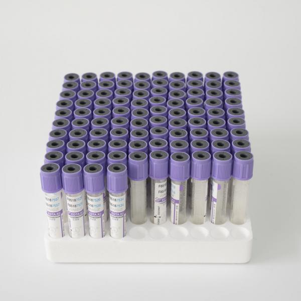 Quality Single Use K2 EDTA Vacutainer Purple Top Lab Tube 13×75mm Size for sale