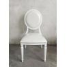 China Clear Acrylic White Aluminum O Back Wedding Party Dining Chair factory