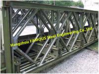 China Long Span Steel Bailey Bridge , 3m Metal Modular Steel Bridge Structure Engineering factory