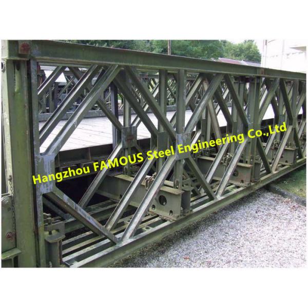 Quality Long Span Steel Bailey Bridge , 3m Metal Modular Steel Bridge Structure Engineering for sale