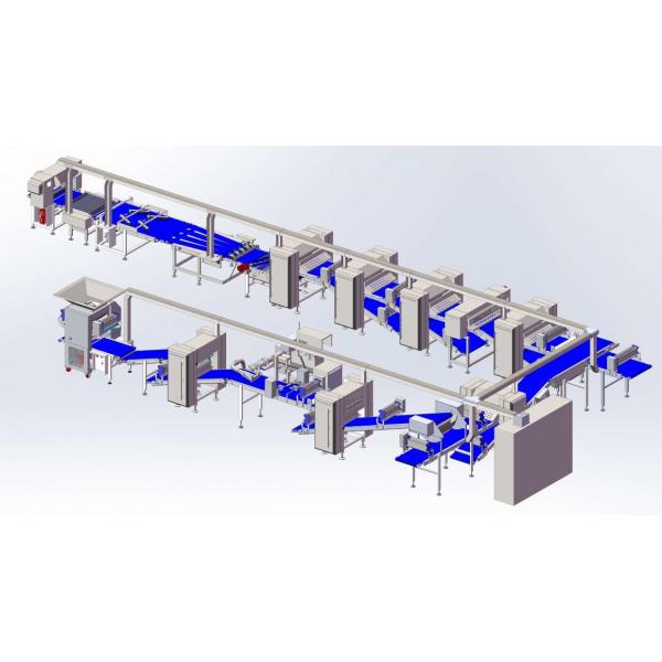 Quality ZKS850 Pastry laminating line / capacity 1200kg/hr with diverse make up accessories and auto.panning machine for sale