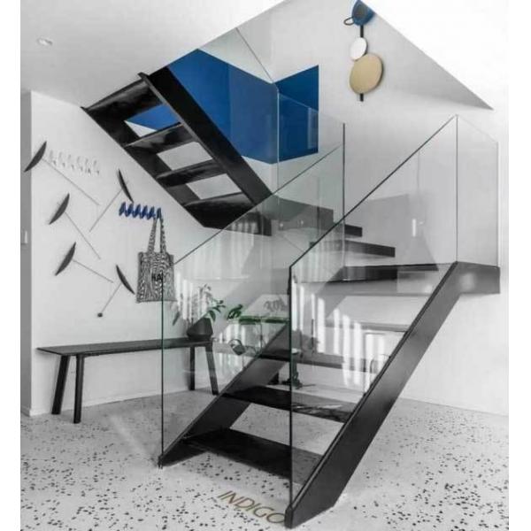 Quality Balcony Clear Toughened Glass Stair Handrail For Indoor Outdoor Stairs for sale
